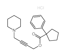 Cyclopentanecarboxylic acid, 1-phenyl-, 4-piperidino-2-butynyl ester, hydrochloride picture