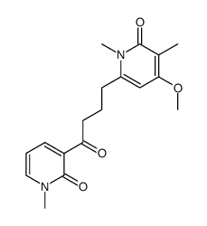 3-<4-(1,6-dihydro-1,5-dimethyl-4-methoxy-6-oxo-2-pyridinyl)-1-oxobutyl>-1-methyl-2-pyridone结构式