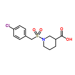 1-[(4-Chlorobenzyl)sulfonyl]-3-piperidinecarboxylic acid结构式