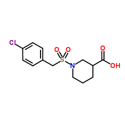 1-[(4-Chlorobenzyl)sulfonyl]-3-piperidinecarboxylic acid Structure