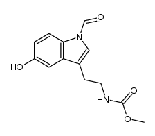 1-formyl-5-hydroxy-N-methoxycarbonyltryptamine Structure