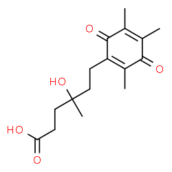 γ-Hydroxy-γ,2,4,5-tetramethyl-3,6-dioxocyclohexa-1,4-diene-1-hexanoic acid结构式