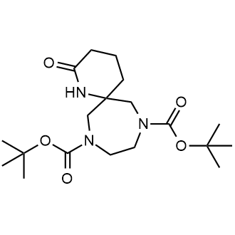 di-tert-Butyl 2-oxo-1,8,11-triazaspiro[5.6]dodecane-8,11-dicarboxylate structure