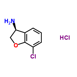 (S)-7-氯-2,3-二氢苯并呋喃-3-胺盐酸盐结构式