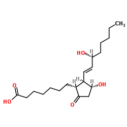 (13E)-11,15-Dihydroxy-9-oxoprost-13-en-1-oic acid structure