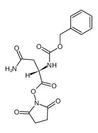 [(S)-3-Amino-1-[[(2,5-dioxo-1-pyrrolidinyl)oxy]carbonyl]-3-oxopropyl]carbamic acid benzyl ester结构式