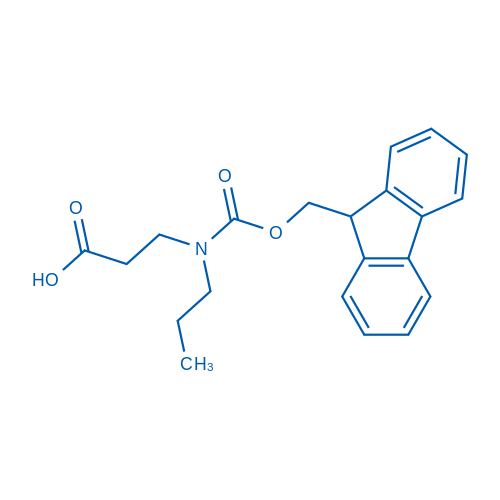 3-((((9H-Fluoren-9-yl)methoxy)carbonyl)(propyl)amino)propanoic acid structure