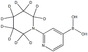 (2-(piperidin-1-yl-d10)pyridin-4-yl)boronic acid Structure
