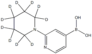 (2-(piperidin-1-yl-d10)pyridin-4-yl)boronic acid structure