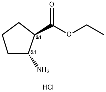 (1R,2R)-2-氨基环戊烷羧酸乙酯盐酸盐结构式