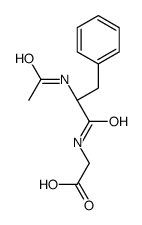 2-[[(2S)-2-acetamido-3-phenylpropanoyl]amino]acetic acid结构式