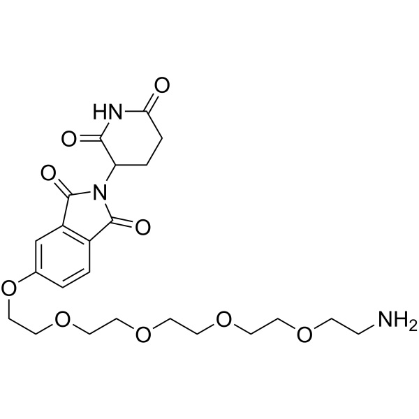 Thalidomide-PEG5-NH2结构式