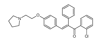 2-Chloro-α-phenyl-4'-[2-(1-pyrrolidinyl)ethoxy]chalcone结构式