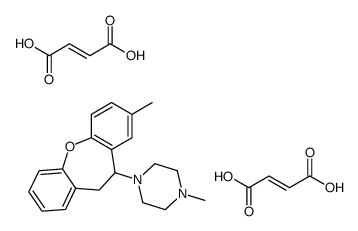 (E)-but-2-enedioic acid,1-methyl-4-(3-methyl-5,6-dihydrobenzo[b][1]benzoxepin-5-yl)piperazine结构式