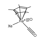 (η -5-C5(CH3)5)Re(CO)2Xe Structure