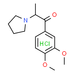 3,4-dimethoxy-α-Pyrrolidinopropiophenone (hydrochloride) Structure