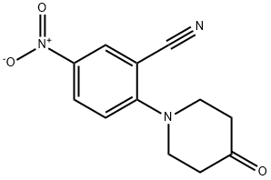 5-nitro-2-(4-oxopiperidin-1-yl)benzonitrile结构式