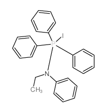 N-ethyl-N-(iodo-triphenyl-phosphoranyl)aniline structure