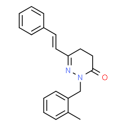 2-(2-METHYLBENZYL)-6-STYRYL-4,5-DIHYDRO-3(2H)-PYRIDAZINONE结构式