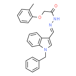 N'-[(E)-(1-benzyl-1H-indol-3-yl)methylidene]-2-(2-methylphenoxy)acetohydrazide结构式