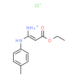 3-ETHOXY-3-OXO-1-(4-TOLUIDINO)-1-PROPEN-1-AMINIUM CHLORIDE结构式