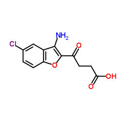 4-(3-AMINO-5-CHLORO-BENZOFURAN-2-YL)-4-OXO-BUTYRIC ACID Structure