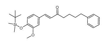 (E)-1-(4-((tert-butyldimethylsilyl)oxy)-3-methoxyphenyl)-7-phenylhept-1-en-3-one Structure
