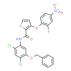 N-[5-(Benzyloxy)-2,4-dichlorophenyl]-3-(2-fluoro-4-nitrophenoxy)-2-thiophenecarboxamide picture