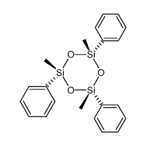 cis 2,4,6-trimethyl-2,4,6-triphenylcyclotrisiloxane结构式