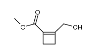 1-Cyclobutene-1-carboxylic acid, 2-(hydroxymethyl)-, methyl ester (9CI)结构式