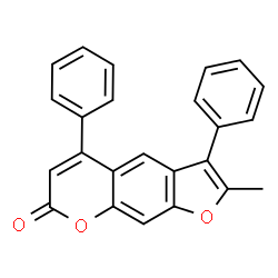 2-methyl-3,5-diphenylfuro[3,2-g]chromen-7-one Structure