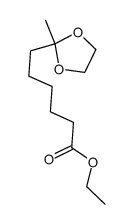 2-Methyl-1,3-dioxolane-2-hexanoic acid ethyl ester structure