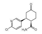 (2S,1R)-2-(6-chloro(3-pyridyl))-4-oxocyclohexanecarboxamide结构式