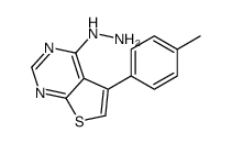 [5-(4-methylphenyl)thieno[2,3-d]pyrimidin-4-yl]hydrazine结构式