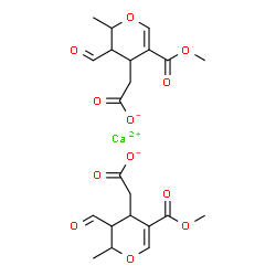 calcium 2-(3-formyl-5-methoxycarbonyl-2-methyl-3,4-dihydro-2H-pyran-4-yl)acetate structure