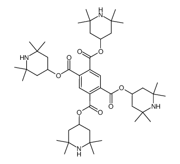 Benzene-1,2,4,5-tetracarboxylic acid tetrakis-(2,2,6,6-tetramethyl-piperidin-4-yl) ester Structure