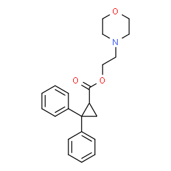 Cyclopropanecarboxylic acid, 2,2-diphenyl-, 2-(4-morpholinyl)ethyl est er Structure