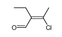 3-chloro-2-ethyl-but-2-enal Structure