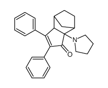 2,3-diphenyl-7a-(pyrrolidin-1-yl)-3a,4,5,6,7,7a-hexahydro-1H-4,7-methanoinden-1-one结构式