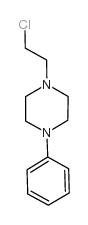 1-(2-chloroethyl)-4-phenylpiperazine结构式