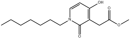methyl 2-(1-heptyl-4-hydroxy-2-oxo-1,2-dihydro-3-pyridinyl)acetate结构式