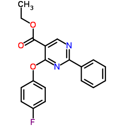 Ethyl 4-(4-fluorophenoxy)-2-phenyl-5-pyrimidinecarboxylate结构式