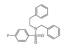 N-benzyl-4-fluoro-N-(2-phenylethyl)benzenesulfonamide结构式