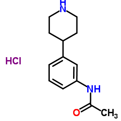 N-[3-(4-Piperidinyl)phenyl]acetamide hydrochloride (1:1) structure