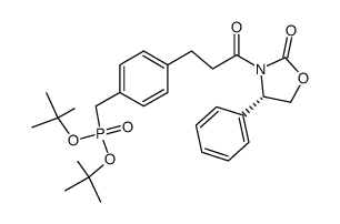 bis(1,1-dimethylethyl) [[4-[3-oxo-3-[(4S)-2-oxo-4-phenyl-3-oxazolidinyl]propyl]phenyl]methyl]phosphonate结构式