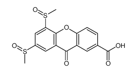 5,7-bis(methylsulfinyl)-9-oxoxanthene-2-carboxylic acid Structure
