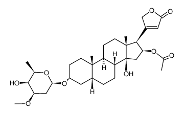 3β-O-(β-D-diginosyl)-16β-acetoxy-14-hydroxy-5β,14β-card-20(22)-enolide Structure