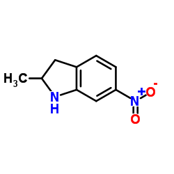 2,3-Dihydro-2-methyl-6-nitro-1H-indole Structure