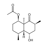 (1R,4S,4aR,5S,7S,8aS)-5-hydroxy-4,7,8a-trimethyl-8-oxodecahydronaphthalen-1-yl acetate结构式