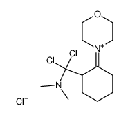 4-(2-(N,N-dimethylchlorocarbonyl)cyclohexylidene)morpholin-4-ium chloride结构式